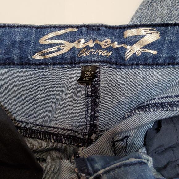 Seven7 Mid Rise Skinny Size 8 - Picture 6 of 8